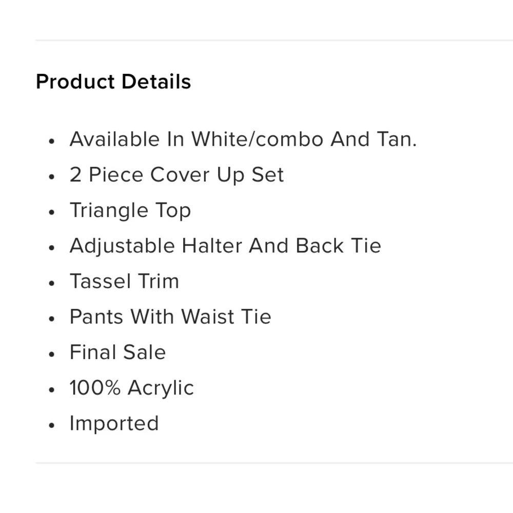 NWOT Fashion Nova Crochet Pants Set Black & White Small - Picture 4 of 4